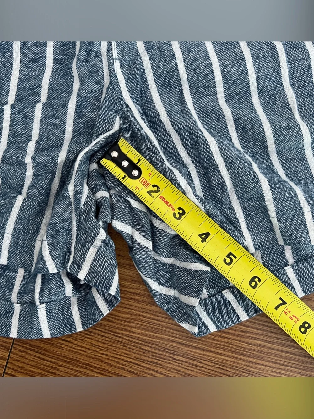 Sonoma Women’s Striped Blue and White Lounge Everyday Shorts Size Medium - Picture 3 of 5